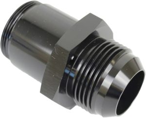 Proflow Inlet Fittings, Aluminium, -20 AN Male to 1 3/16 in. Straight Cut Male, Black Anodised