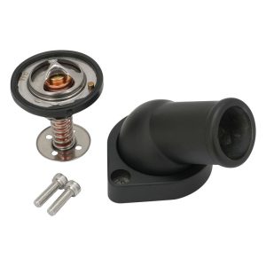 Proflow Aluminium Water Neck & Thermostat kit LS Chev For Holden 45 degree Swivel, Black