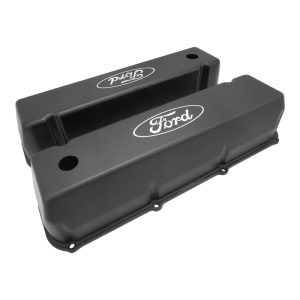 Proflow Valve Covers, Tall Cast Aluminium, Black, For Ford Logo, 429-460 Big Block For Ford, Pair