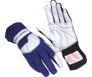 Proforce Driving Gloves, Pro 5 Racing, Double Layer, Nomex, Blue, Large, Pair