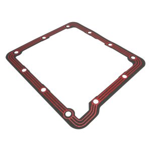 RTS Transmission Pan Gasket, For Ford C4, C9, C10, Red Silicone Bead w/Steel Core, LubeLocker Style, 1.25mm Thick, Each
