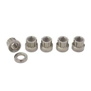 RTS Wheel Lug Nut w/Washer Kit, 5/8"-18, Grade 5 Titanium, Drag Race, 5 Pack