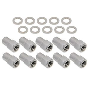 Wheel Lug Nut Kit, Chrome 002 Streetpro Open End Mag, Length 1.46, 7/16, .700 shank, Set of 10