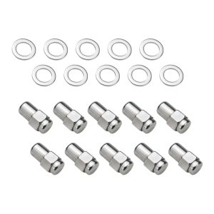 Wheel Lug Nut Kit, Chrome 002 Streetpro Mag, Length 1.56, M12 x 1.5, .700 shank, Set of 10