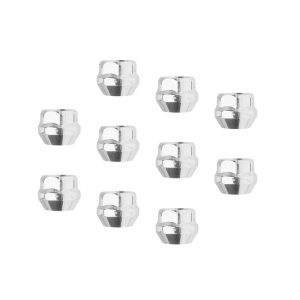 Wheel Lug Nut Kit Chrome, Acorn Open End Bulge Length, 0.87, 14 x 1.50, Set of 10