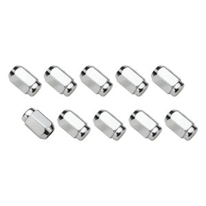 Wheel Lug Nut Kit, Chrome, Acorn Bulge, length 1.42, M12 x 1.50, Set of 10