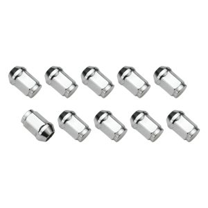 Wheel Lug Nut Kit Chrome, Acorn Bulge, length 1.42, M12 x 1.50, Set of 10