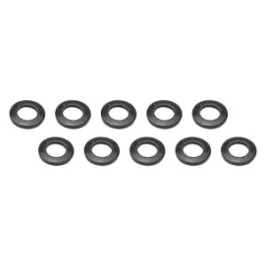 Street Pro Wheel Lug Nut Washers, Black, SST, Set of 10, 4mm T / 31.8mm OD