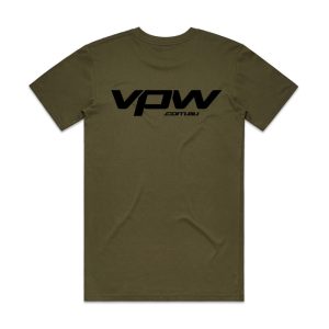 VPW Logo T-Shirt, Army Green, Cotton, 4XL