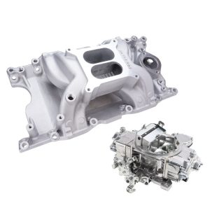 VPW Intake Manifold & Carburettor Kit, SB Chrysler, Air Max Intake, Repro Holley Style 750CFM Vac Sec, Carburettor, Kit